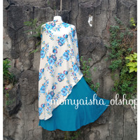 Baju Gamis - Momyaisha khimar bergo pinguin motif wollycrepe