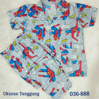 Spiderman Komik Piyama Anak Tanggung 036-888 Abu abu