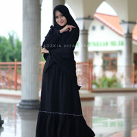 Gamis Aliya by Adzkia hijab syar'i original (Hitam)