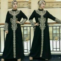 Jual Abaya Saudi Bordir Turki Gamis Abaya Modern Plus Pashmina Free ongkir Murah