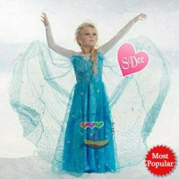 BEST SELLER || Dress Princess Elsa Frozen Sayap Gaun Pesta Anak IMPORT
