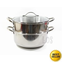 Panci Kukus Serbaguna Supra 36cm Susun 2 Stainlees Steel (00313.00015)