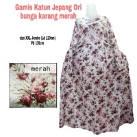 Juragankain Murah Gamis katun jepang ORI size XXL JUMBO motif bunga k