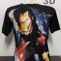 kaos baju distro superhero marvel IRONMAN 3D