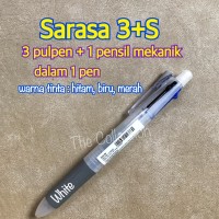 ATK0554SR PUTIH 3+S Pulpen 0.5 + Pensil 0.5 JK Sarasa Pen 3S Zebra SJ3