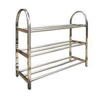 KB Fuyi Rak Tempat Sepatu Sandal Stainless steel 3 Susun