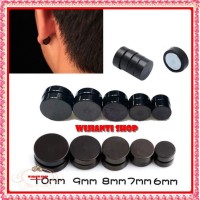 Buy 1Get1 Hi Quality Anting Magnet Anting Pria Jepit hitam bulat