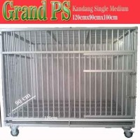 Kandang Alumunium Single Large P 120X90X100 Buat Anjing Trah Sedang
