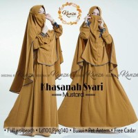 Setelan Gamis Muslimah + Jilbab & Cadar (KHASANAH SYARI) Ori Kanza