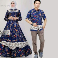 couple batik zoela sarimbit kemeja lengan pendek cwo baju wanita dress