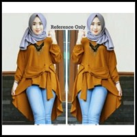 Harga Terbaik Baju Atasan Kemeja Tunik Cewek Wanita Lengan Panjang -