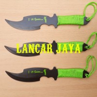 Pisau Lempar Kunai Ninja ZOMBIE TENGKORAK Warna Hijau