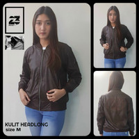 JAKET BOMBER KULIT VESPA CEWEK