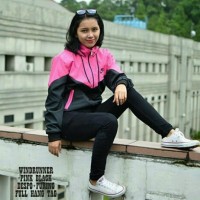 Jacket Sport Jaket Parasut Wanita Jeket Parasit Olahraga Lari Cewek CW