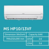 AC Mitsubishi 1 PK MS-HP10VF-N1 model terbaru R32