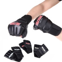 Sarung Tangan Tinju Boxing MMA Muay Thai PU Leather Half Mitts
