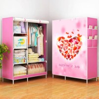 New lemari pakaian lipat portable WARDROBE rack clothes storage 88102