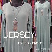 Gamis Polos Jersey Syari Umbrella Tipicos Fresh