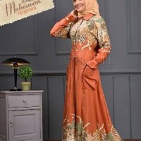gamis maheswari oribelle teracota dress batik gamis bat Unik