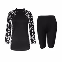 Baju renang wanita lengan panjang celana pendek stelan baju selam