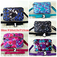 Jual Tas Selempang Wanita Kipling Motif Pouch 4slet 2Tali Murah