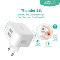 Charger USB ZOLA Thunder 2S 12W Fast Charging 2.4A - 2 ports
