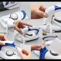 Setrika Uap Lipat Portable Hetian / Soarin 2In1 Travel Iron Steamer