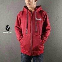 jaket greenlight maroon text finger parka cewek bomber cowok bb levis