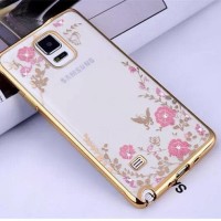 BEST SELLER - CASE SAMSUNG GALAXY NOTE 3 4 5 SOFTCASE CRYSTAL FLOWER D
