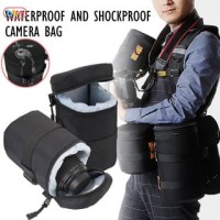 Tas Lens Pouch Sarung Lensa Universal Tele Wide Fix Canon Nikon Fuji