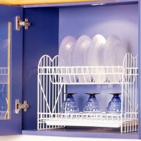T2105 Rak Tempat Piring Gelas Dapur Dinding Tempel (BONUS TATAKAN) (RB