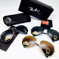 Kacamata Rayban Aviator 3026 Kaca Diamond Frame Metal Sunglasses