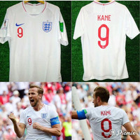JERSEY INGGRIS ENGLAND HOME WORLD CUP 2018 PLUS NAMSET GRADE ORI OFFI