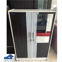 Lemari pakaian anak 2 pintu gstar by olympic dark white series