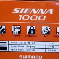 Alat pancing Reel Pancing Fishing Spining Shimano Sienna 1000FE