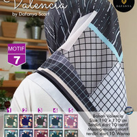Jilbab Segiempat Valencia Motif 7 By Dafanya Scarf- Hijab Murah Squar
