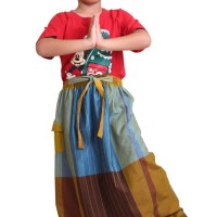 Sarung Celana Anak Kids Nazheef S 161 - Brown Blue