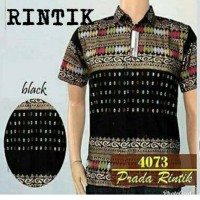 Risna Batik Hrb026 Kenongo Kemeja Tosca Pendek Pekalongan Padi M L Xl