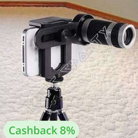 Kats Lensa Tele Zoom 8X Dan Tripod Sepaket Untuk Smartphone Android