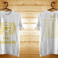 Kaos Arsenal Anthem Gold Edition Warna Putih (Baju Kaos Murah