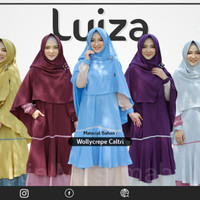 Gamis Luiza Set Busui Wollycrape caltri by Alwa Hijab