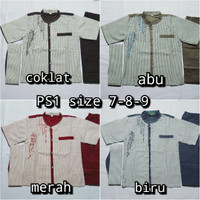 Baju koko anak laki 3in1 premium design Setelan muslim lengan pendek