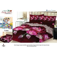 BEDCOVER SET LADY ROSE 180 LOTUS 180X200 KING SIZE NO.1 MURAH