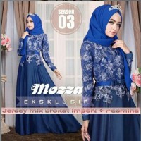 gamis pesta lebaran abaya brokat jaguar+ pashmina