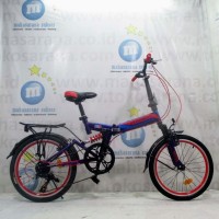 Sepeda Lipat Element 69 Remaja-Dewasa 20 Inci Full Suspension Steel 7S