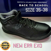 Sepatu Bot Sekolah Hitam - New Era EXO - 35, Hitam