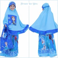 Mukena Anak Karakter Frozen Ice Biru Size XL