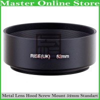 52mm Standar Screw-In Metal Lens Hood for Lensa Canon 50mm Nikon Sony