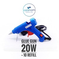 Jual Promo Alat Lem Tembak 20 Watt + 10 Refill 27cm PAket glue gun bakar Murah