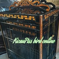 Kandang burung kotak model ukiran no 2